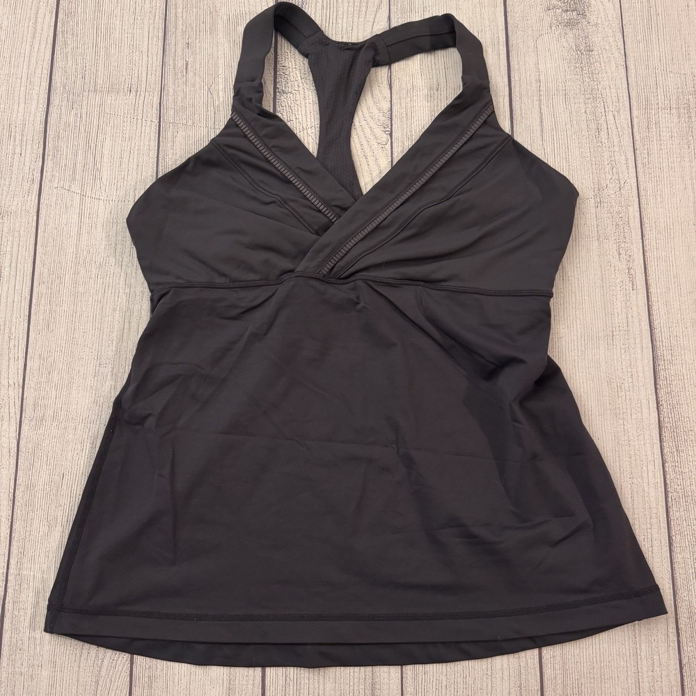 LULULEMON Shirt Womens Size 10 Gray Athletic Activewear Tank Top Racerback